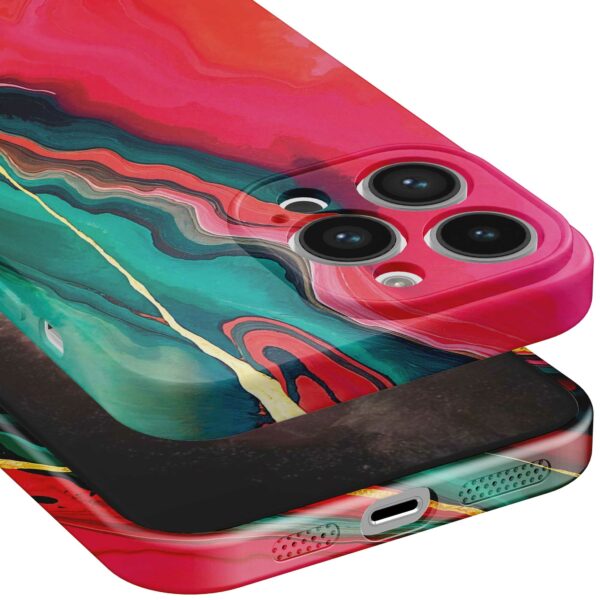 rood groen marmer opdruk_iPhone 11 Pro Max telefoonhoesje met volledige rondom bedrukking (5)