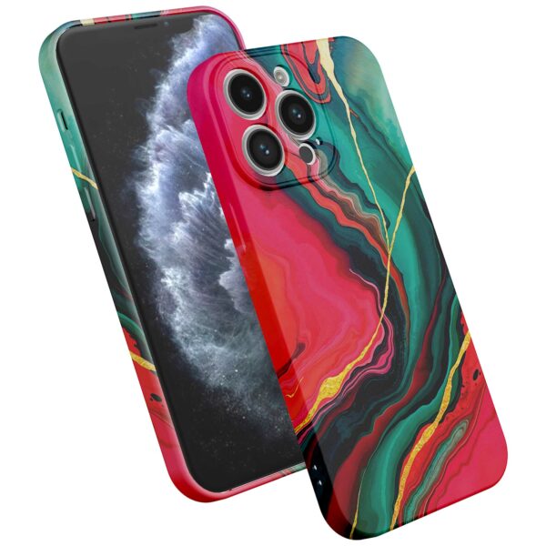 rood groen marmer opdruk_iPhone 11 Pro telefoonhoesje met volledige rondom bedrukking (2)