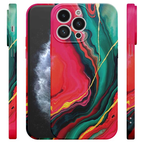 rood groen marmer opdruk_iPhone 11 Pro telefoonhoesje met volledige rondom bedrukking (4)