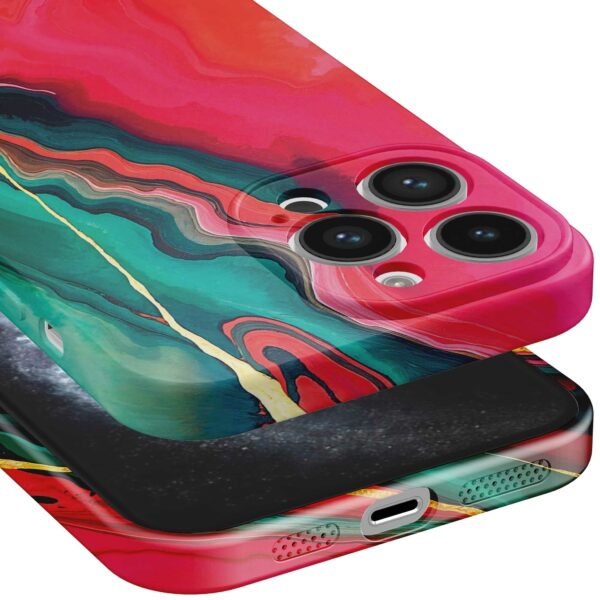 rood groen marmer opdruk_iPhone 11 Pro telefoonhoesje met volledige rondom bedrukking (5)