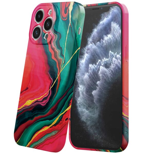 rood groen marmer opdruk_iPhone 11 Pro telefoonhoesje met volledige rondom bedrukking (6)