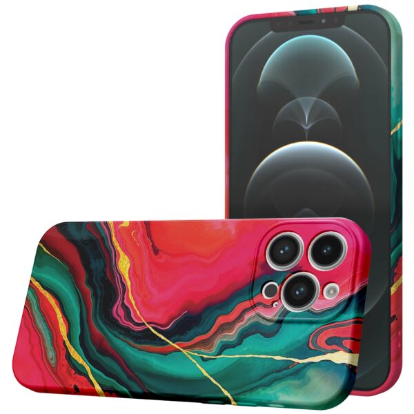 rood groen marmer opdruk_iPhone 12 Pro Max telefoonhoesje met volledige rondom bedrukking (1)