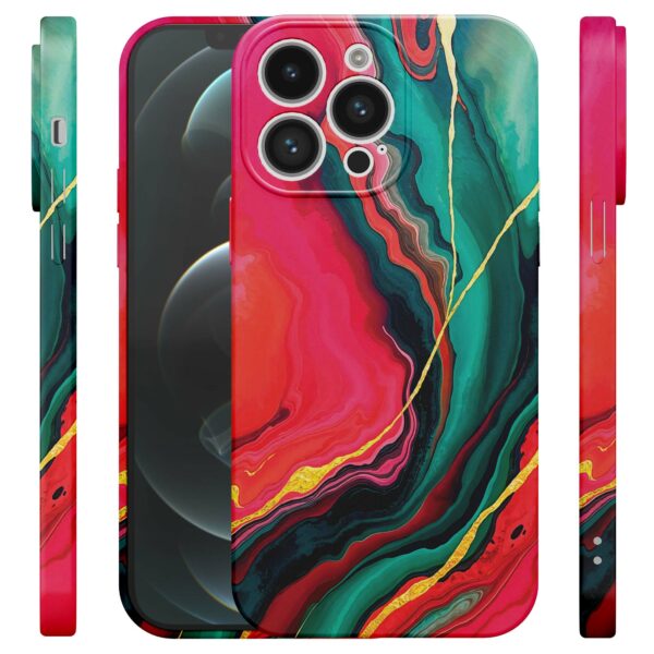 rood groen marmer opdruk_iPhone 12 Pro Max telefoonhoesje met volledige rondom bedrukking (4)