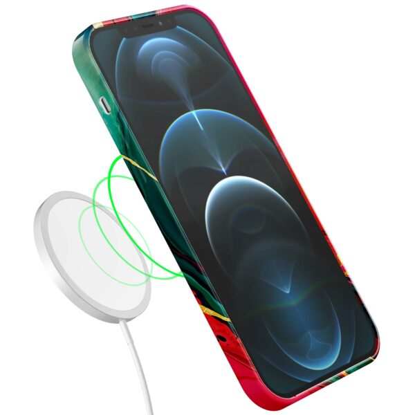 rood groen marmer opdruk_iPhone 12 Pro telefoonhoesje met volledige rondom bedrukking (7)