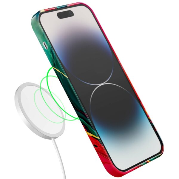 rood groen marmer opdruk_iPhone 14 Pro telefoonhoesje met volledige rondom bedrukking (7)