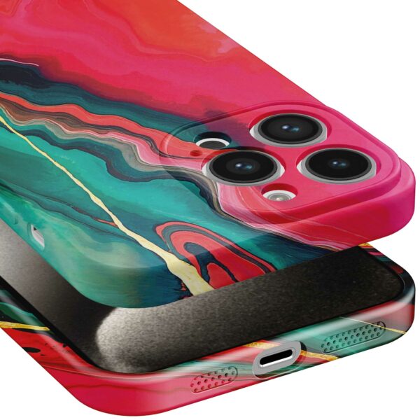 rood groen marmer opdruk_iPhone 15 Pro Max telefoonhoesje met volledige rondom bedrukking (5)