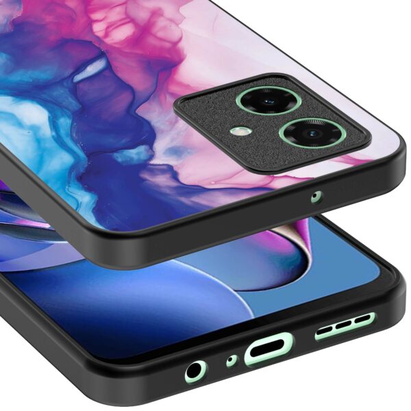 roze blauw marmer opdruk_Motorola Moto G64 telefoonhoesje (3)
