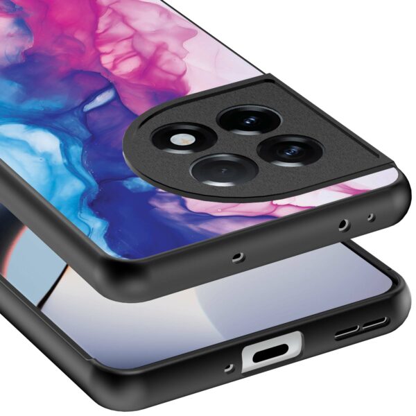 roze blauw marmer opdruk_OnePlus 11R Telefoonhoesje (3)