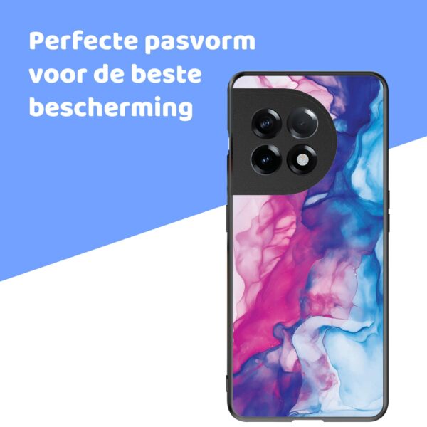 roze blauw marmer opdruk_OnePlus 11R Telefoonhoesje (4)