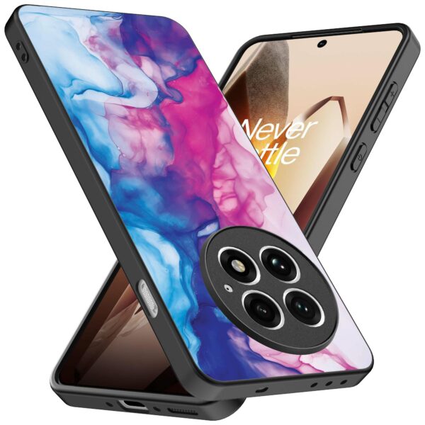 roze blauw marmer opdruk_OnePlus 13 Telefoonhoesje (2)
