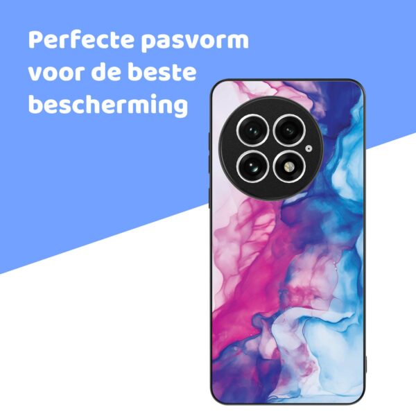 roze blauw marmer opdruk_OnePlus 13 Telefoonhoesje (4)