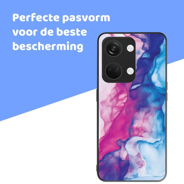 roze blauw marmer opdruk_OnePlus Nord 3 Telefoonhoesje (4)