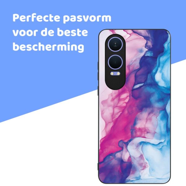 roze blauw marmer opdruk_OnePlus Nord CE 4 Lite Telefoonhoesje (4)