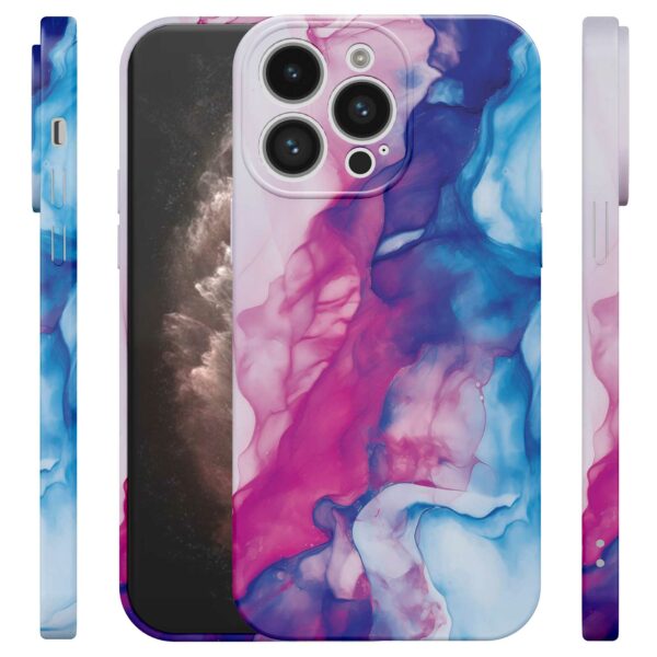 roze blauw marmer opdruk_iPhone 11 Pro Max telefoonhoesje met volledige rondom bedrukking (4)