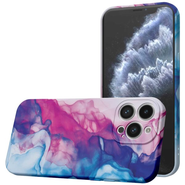 roze blauw marmer opdruk_iPhone 11 Pro telefoonhoesje met volledige rondom bedrukking (1)