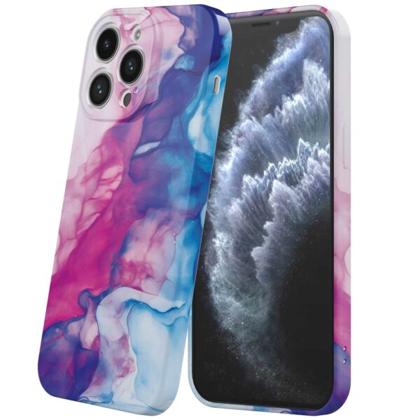roze blauw marmer opdruk_iPhone 11 Pro telefoonhoesje met volledige rondom bedrukking (6)