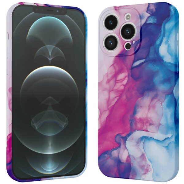 roze blauw marmer opdruk_iPhone 12 Pro Max telefoonhoesje met volledige rondom bedrukking (3)