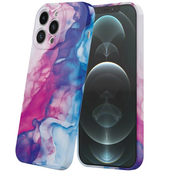 roze blauw marmer opdruk_iPhone 12 Pro Max telefoonhoesje met volledige rondom bedrukking (6)