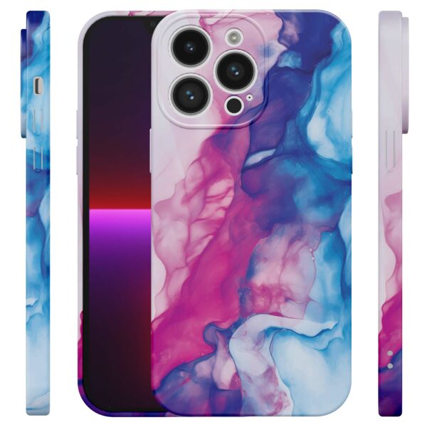 roze blauw marmer opdruk_iPhone 13 Pro telefoonhoesje met volledige rondom bedrukking (4)