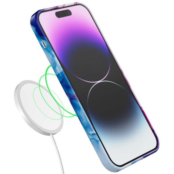 roze blauw marmer opdruk_iPhone 14 Pro Max telefoonhoesje met volledige rondom bedrukking (7)
