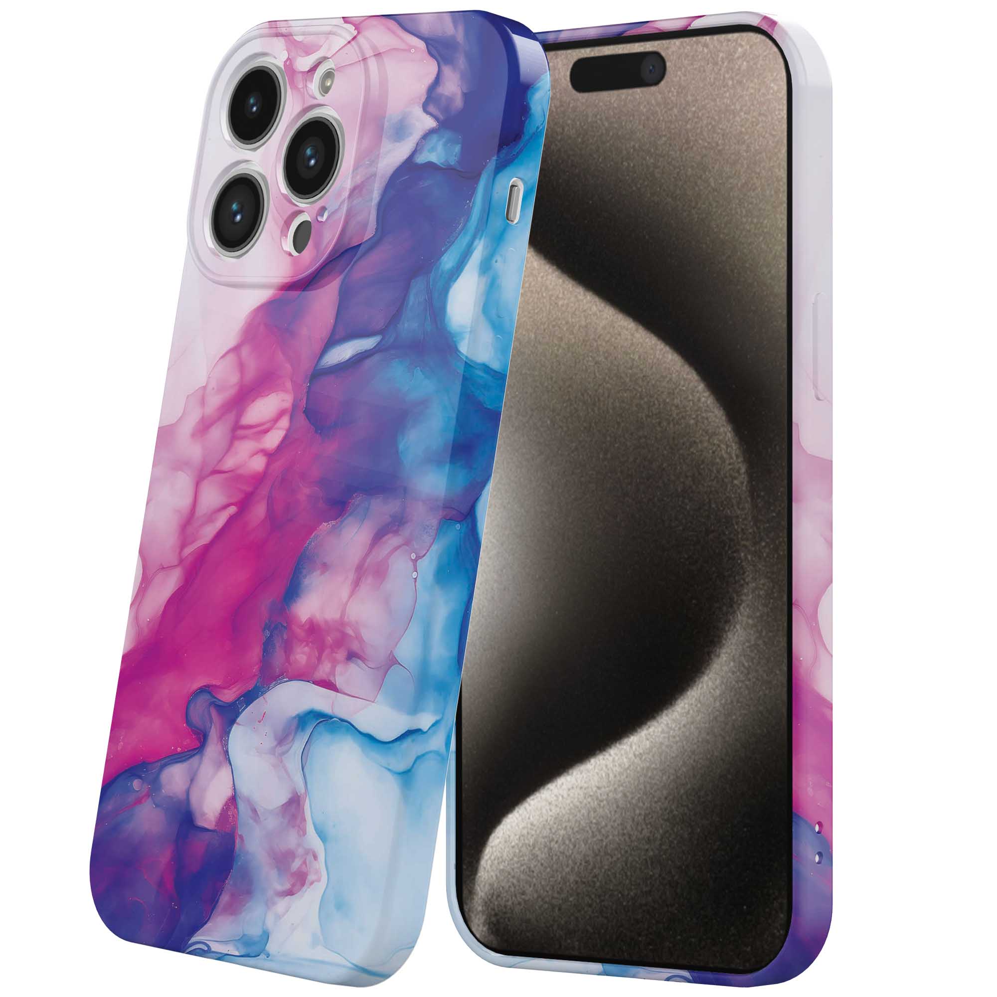 roze blauw marmer opdruk_iPhone 15 Pro Max telefoonhoesje met volledige rondom bedrukking (6)