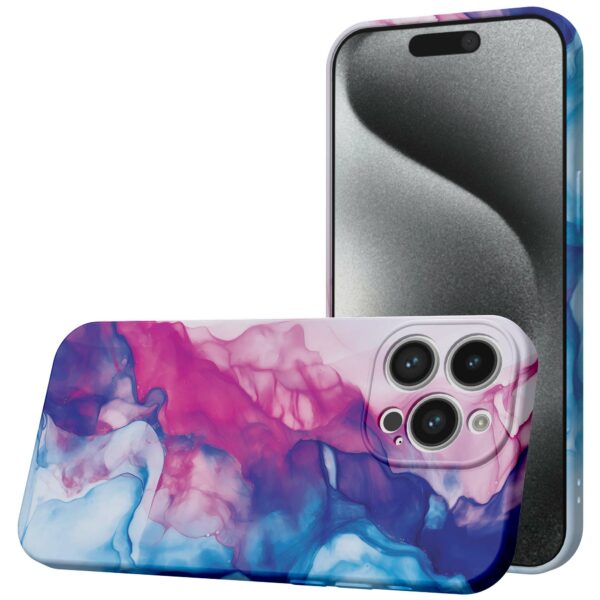 roze blauw marmer opdruk_iPhone 15 Pro telefoonhoesje met volledige rondom bedrukking (1)
