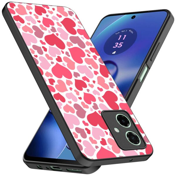 roze en rode hartjes opdruk_Motorola Moto G64 telefoonhoesje (2)