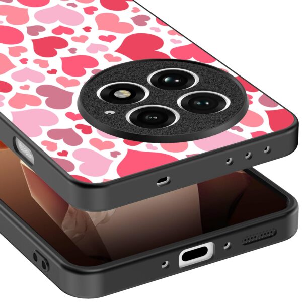 roze en rode hartjes opdruk_OnePlus 13 Telefoonhoesje (3)