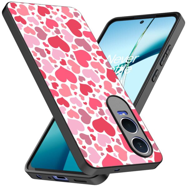 roze en rode hartjes opdruk_OnePlus Nord CE 4 Lite Telefoonhoesje (2)