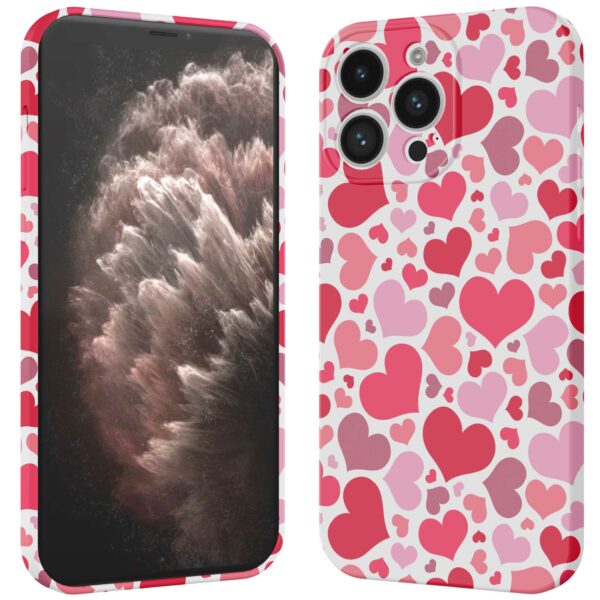roze en rode hartjes opdruk_iPhone 11 Pro Max telefoonhoesje met volledige rondom bedrukking (3)