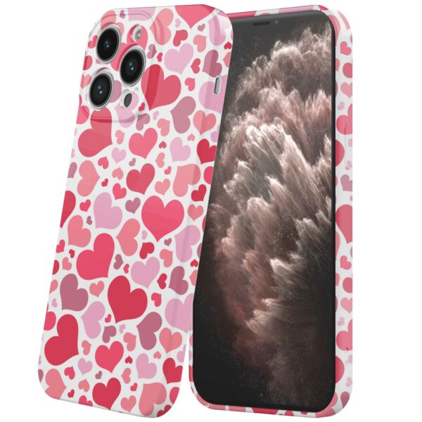 roze en rode hartjes opdruk_iPhone 11 Pro Max telefoonhoesje met volledige rondom bedrukking (6)
