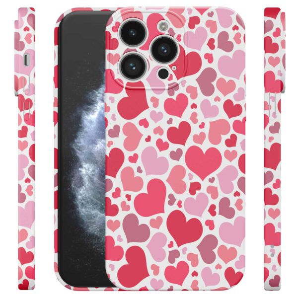 roze en rode hartjes opdruk_iPhone 11 Pro telefoonhoesje met volledige rondom bedrukking (4)