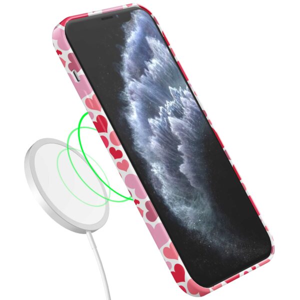 roze en rode hartjes opdruk_iPhone 11 Pro telefoonhoesje met volledige rondom bedrukking (7)