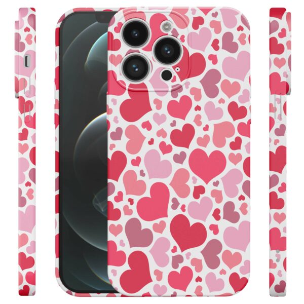 roze en rode hartjes opdruk_iPhone 12 Pro Max telefoonhoesje met volledige rondom bedrukking (4)