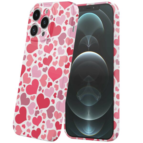 roze en rode hartjes opdruk_iPhone 12 Pro Max telefoonhoesje met volledige rondom bedrukking (6)