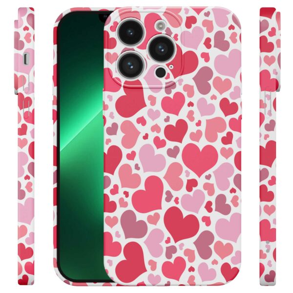 roze en rode hartjes opdruk_iPhone 13 Pro Max telefoonhoesje met volledige rondom bedrukking (4)