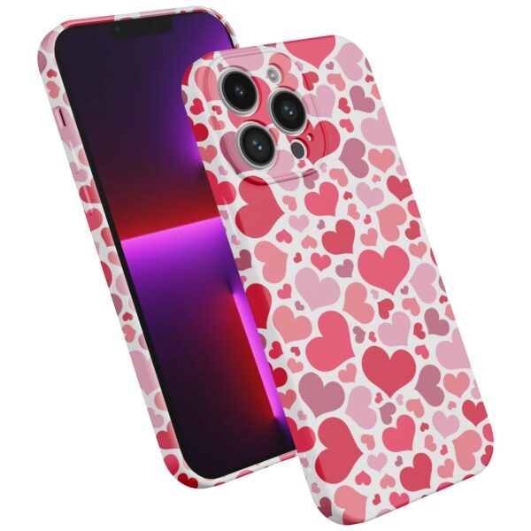 roze en rode hartjes opdruk_iPhone 13 Pro telefoonhoesje met volledige rondom bedrukking (2)roze en rode hartjes opdruk_iPhone 13 Pro telefoonhoesje met volledige rondom bedrukking (2)