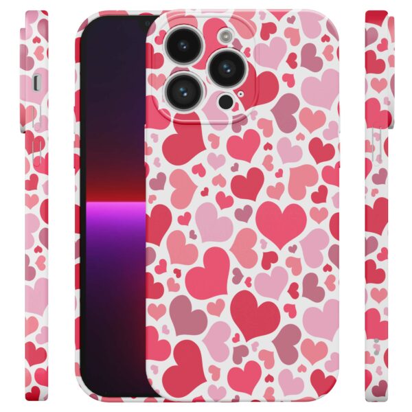 roze en rode hartjes opdruk_iPhone 13 Pro telefoonhoesje met volledige rondom bedrukking (4)