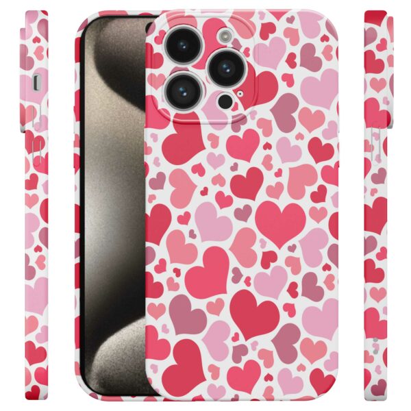 roze en rode hartjes opdruk_iPhone 15 Pro Max telefoonhoesje met volledige rondom bedrukking (4)