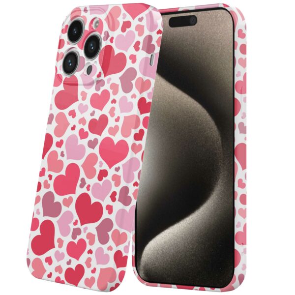 roze en rode hartjes opdruk_iPhone 15 Pro Max telefoonhoesje met volledige rondom bedrukking (6)