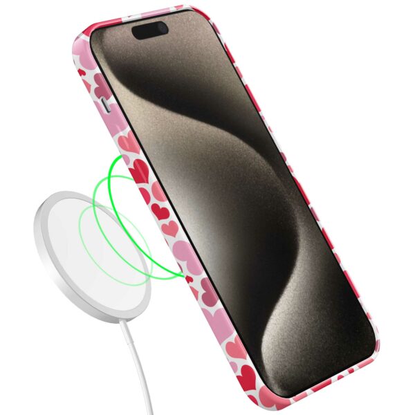 roze en rode hartjes opdruk_iPhone 15 Pro Max telefoonhoesje met volledige rondom bedrukking (7)