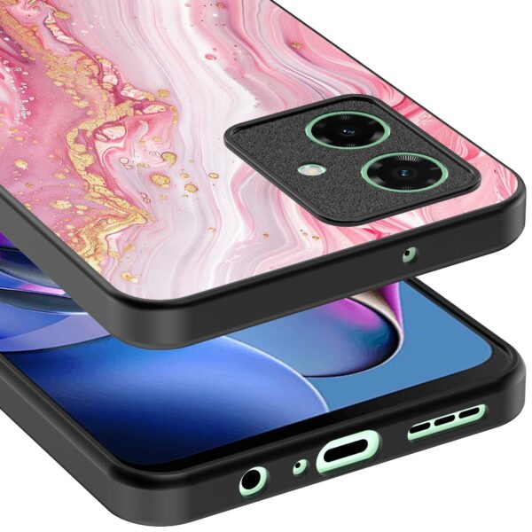 roze marmer opdruk_Motorola Moto G64 telefoonhoesje (3)