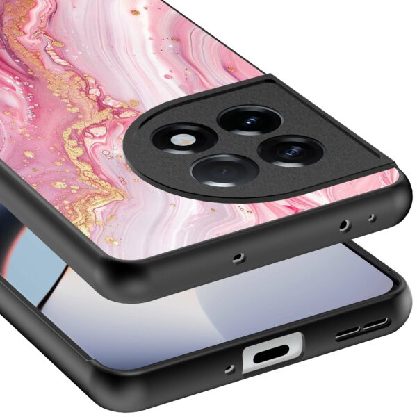 roze marmer opdruk_OnePlus 11R Telefoonhoesje (3)