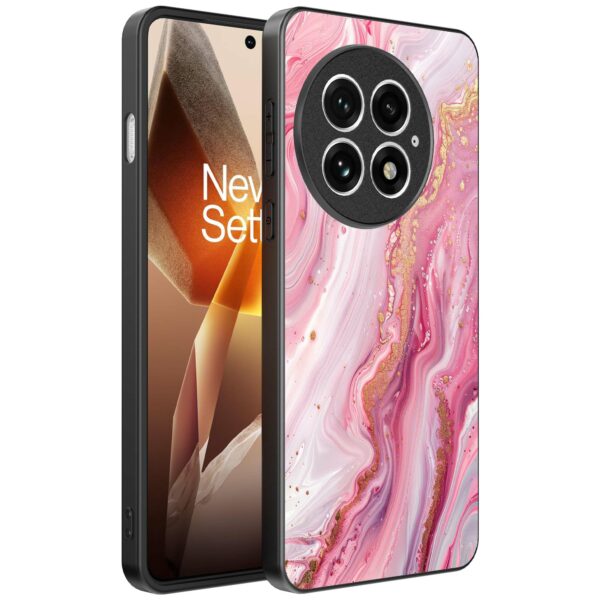 roze marmer opdruk_OnePlus 13 Telefoonhoesje (1)
