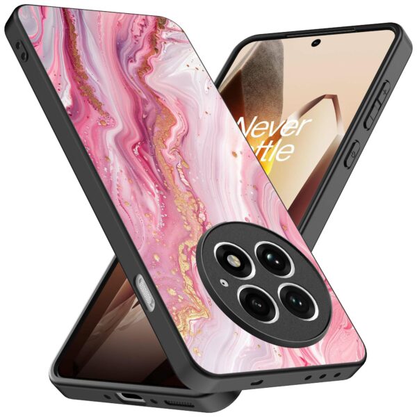 roze marmer opdruk_OnePlus 13 Telefoonhoesje (2)