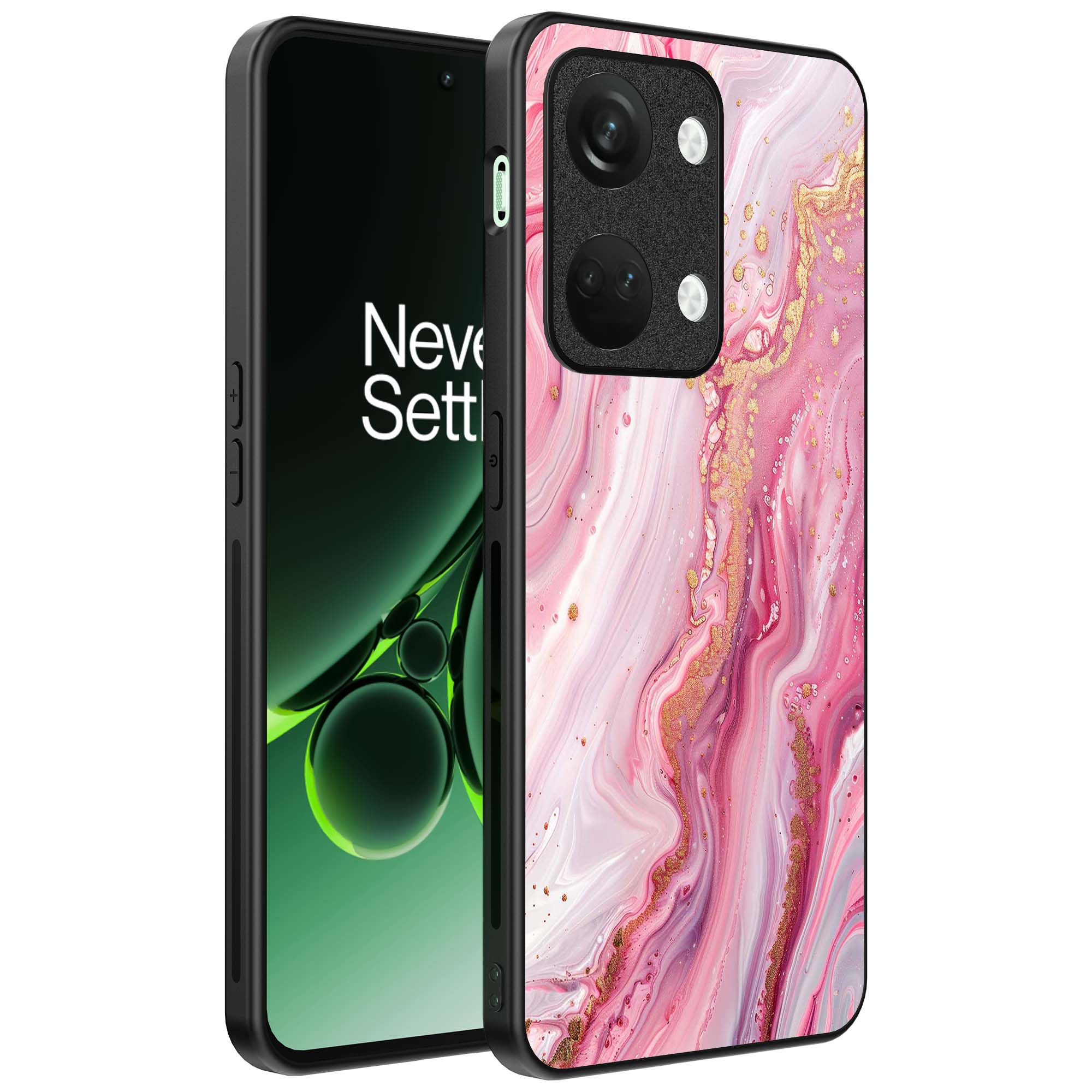 roze marmer opdruk_OnePlus Nord 3 Telefoonhoesje (1)