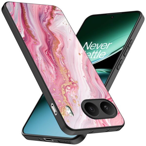 roze marmer opdruk_OnePlus Nord 4 Telefoonhoesje (2)