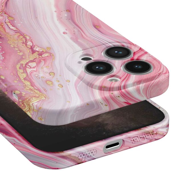 roze marmer opdruk_iPhone 11 Pro Max telefoonhoesje met volledige rondom bedrukking (5)