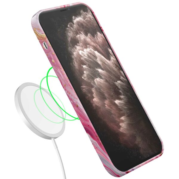 roze marmer opdruk_iPhone 11 Pro Max telefoonhoesje met volledige rondom bedrukking (7)