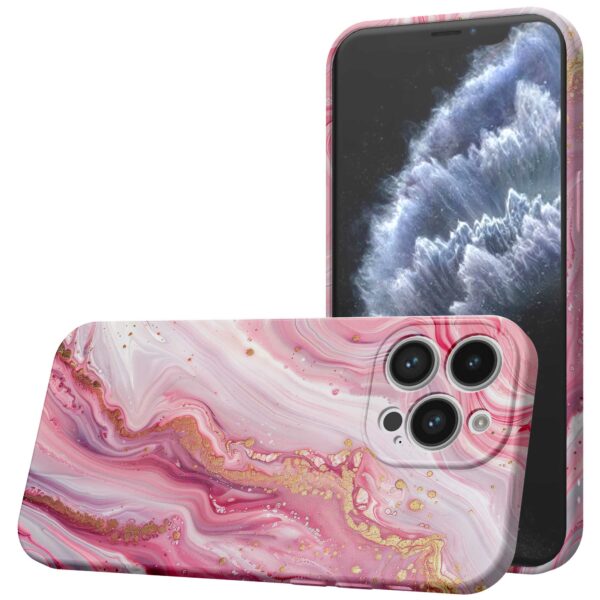 roze marmer opdruk_iPhone 11 Pro telefoonhoesje met volledige rondom bedrukking (1)